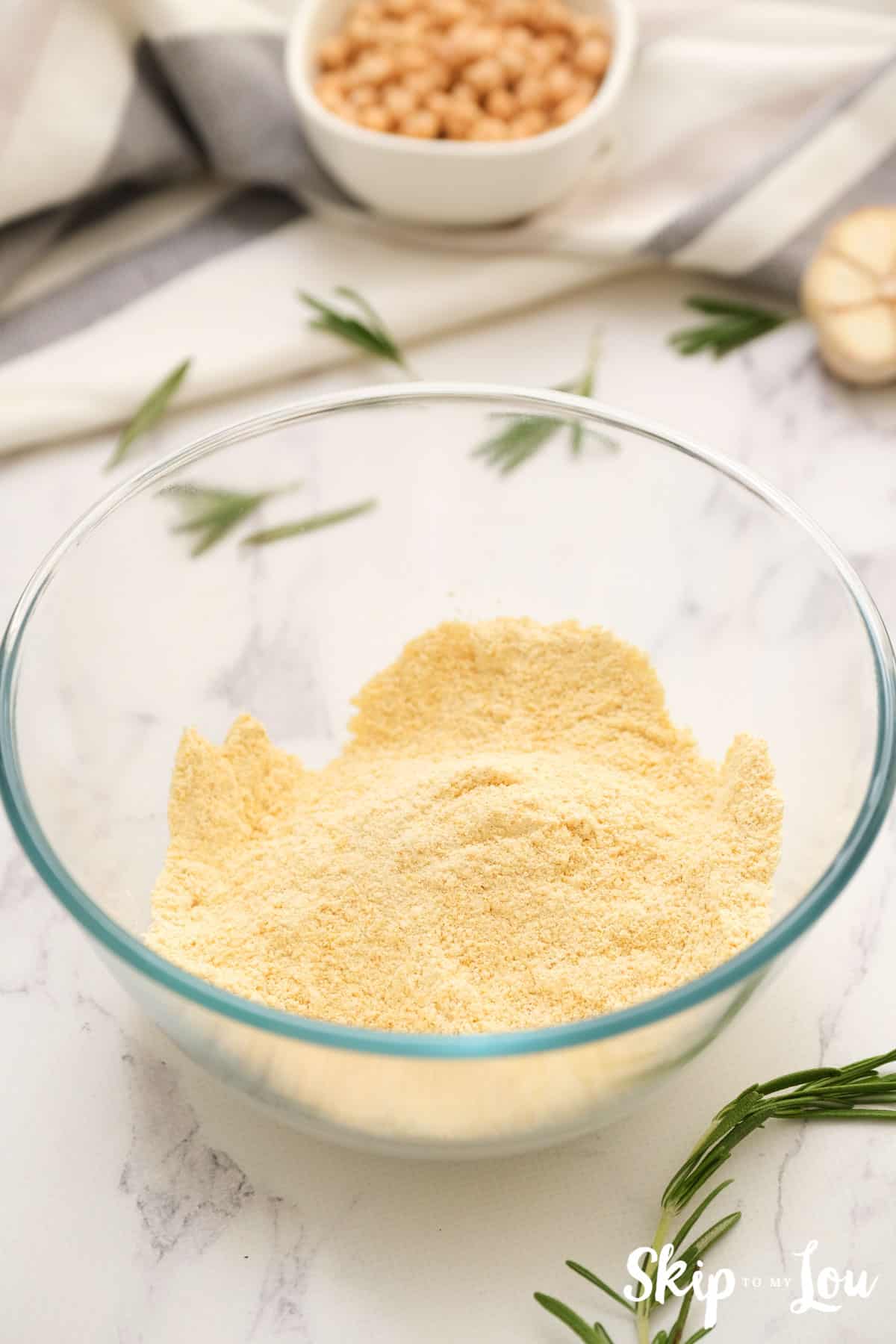 Socca Recipe Dry Ingredients Mixed