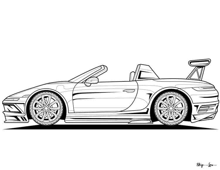 free printable car coloring page