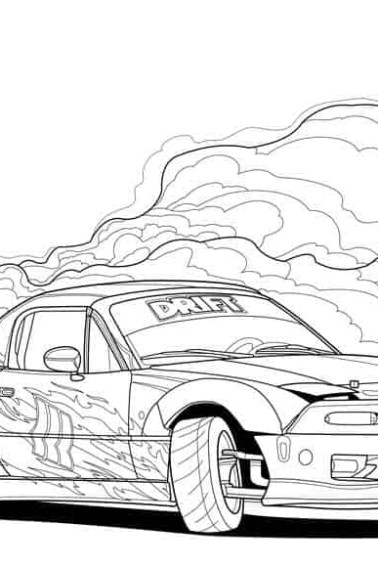 nascar car coloring page