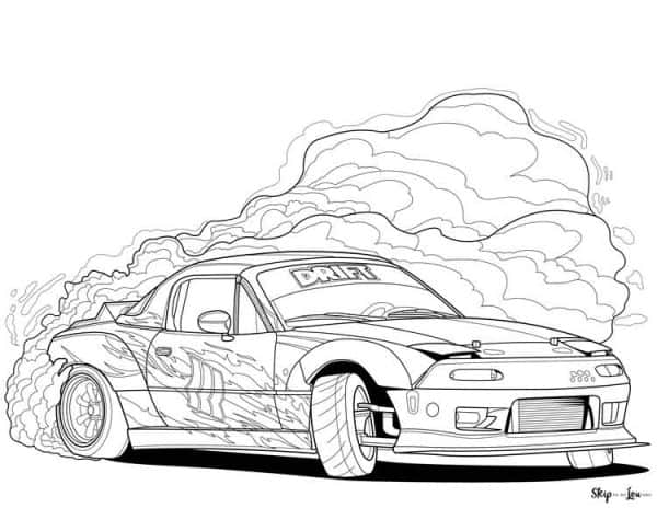 nascar car coloring page
