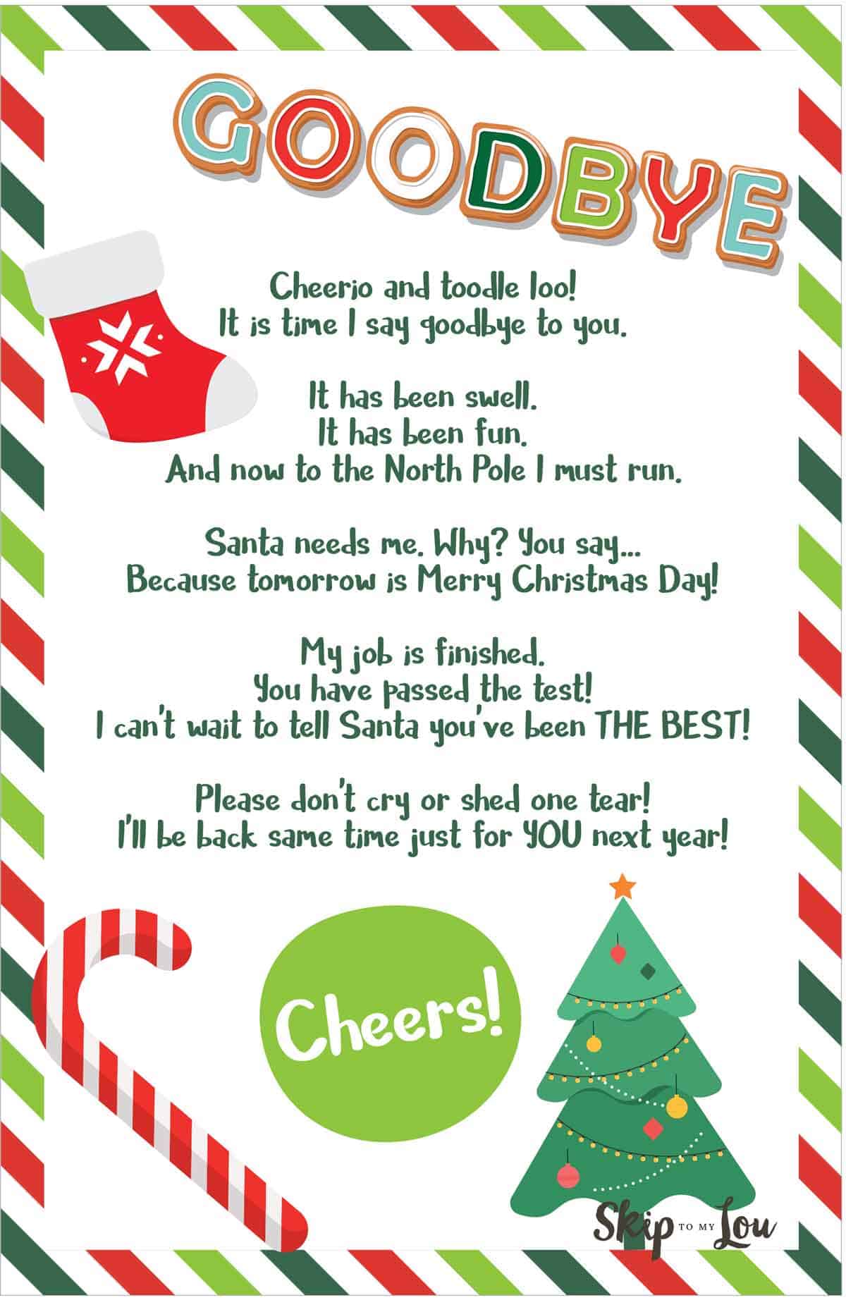 elf on the shelf goodbye letter