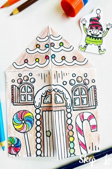 gingerbread house coloring page