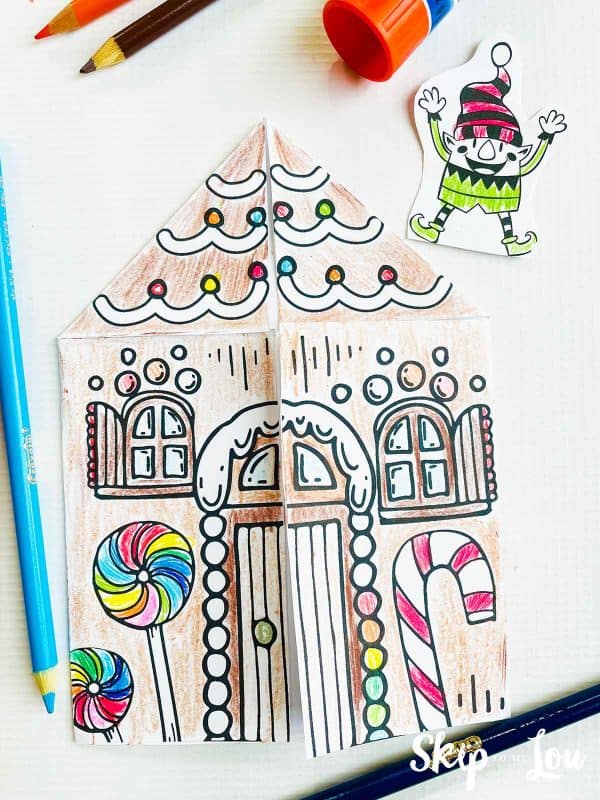 gingerbread house coloring page