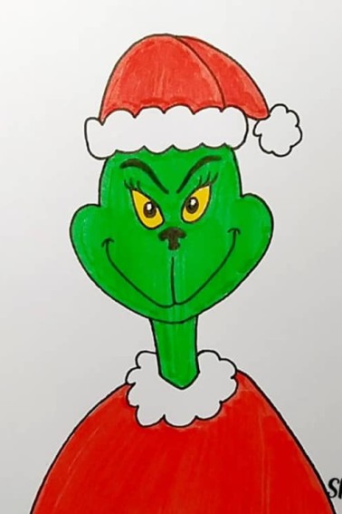how to draw the Grinch
