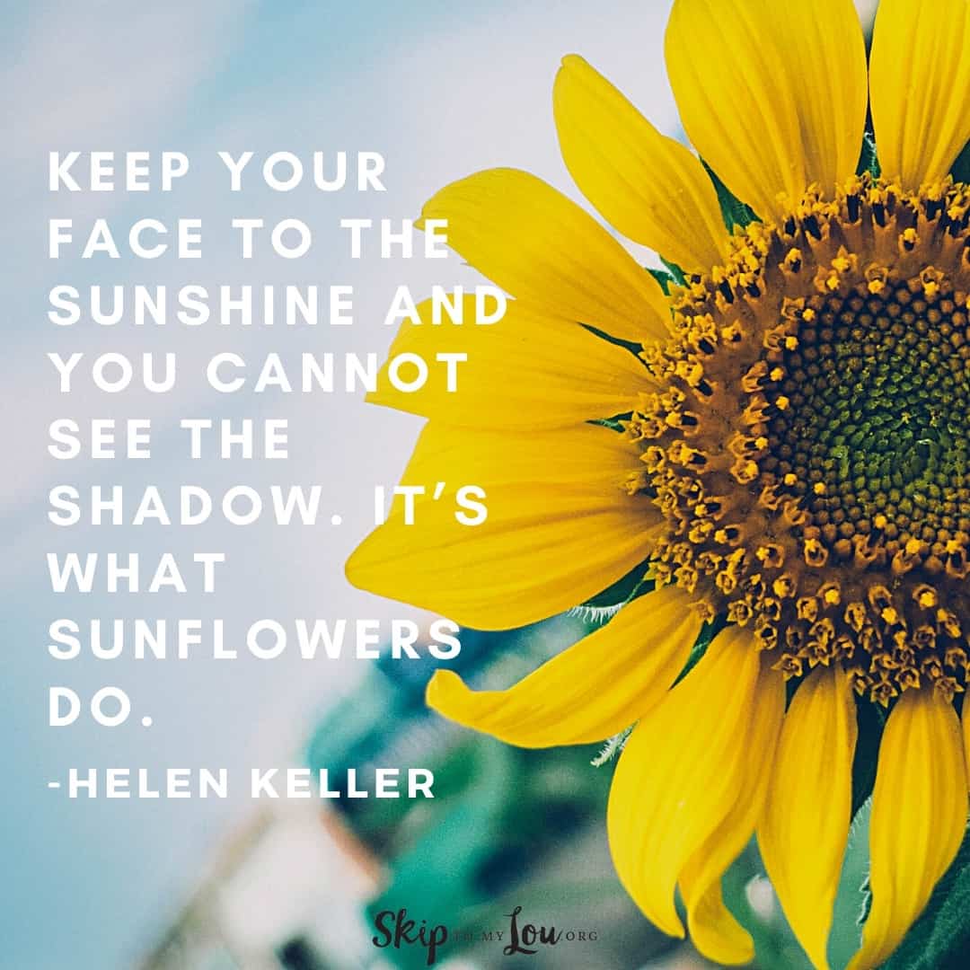 sunflower quote Helen Keller