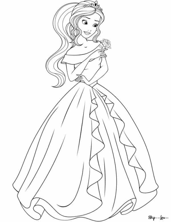 princess coloring page