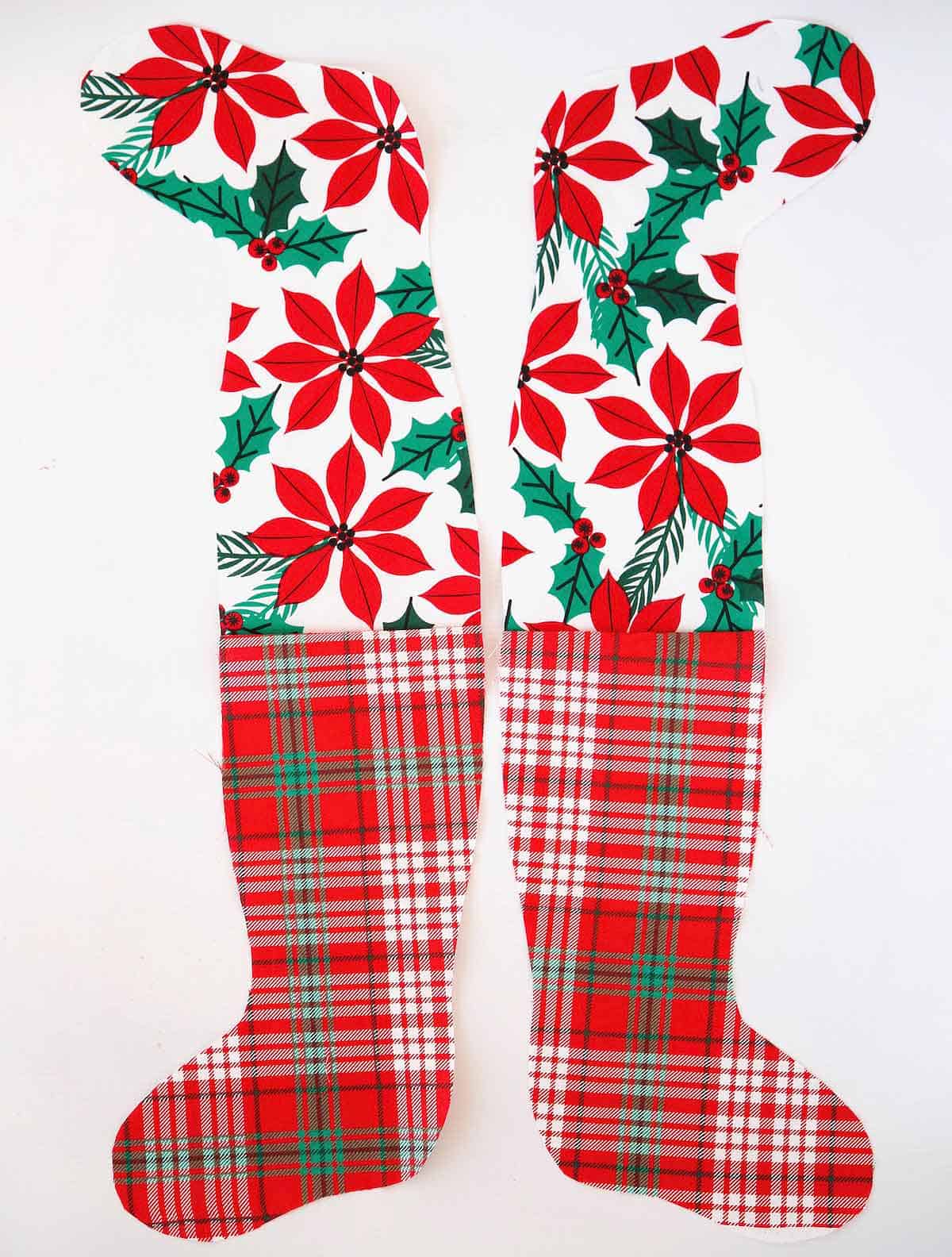 how to sew Christmas stockings