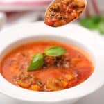 Wild Rice Tomato Soup In Bowl