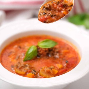 Wild Rice Tomato Soup In Bowl
