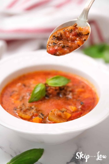 Wild Rice Tomato Soup In Bowl