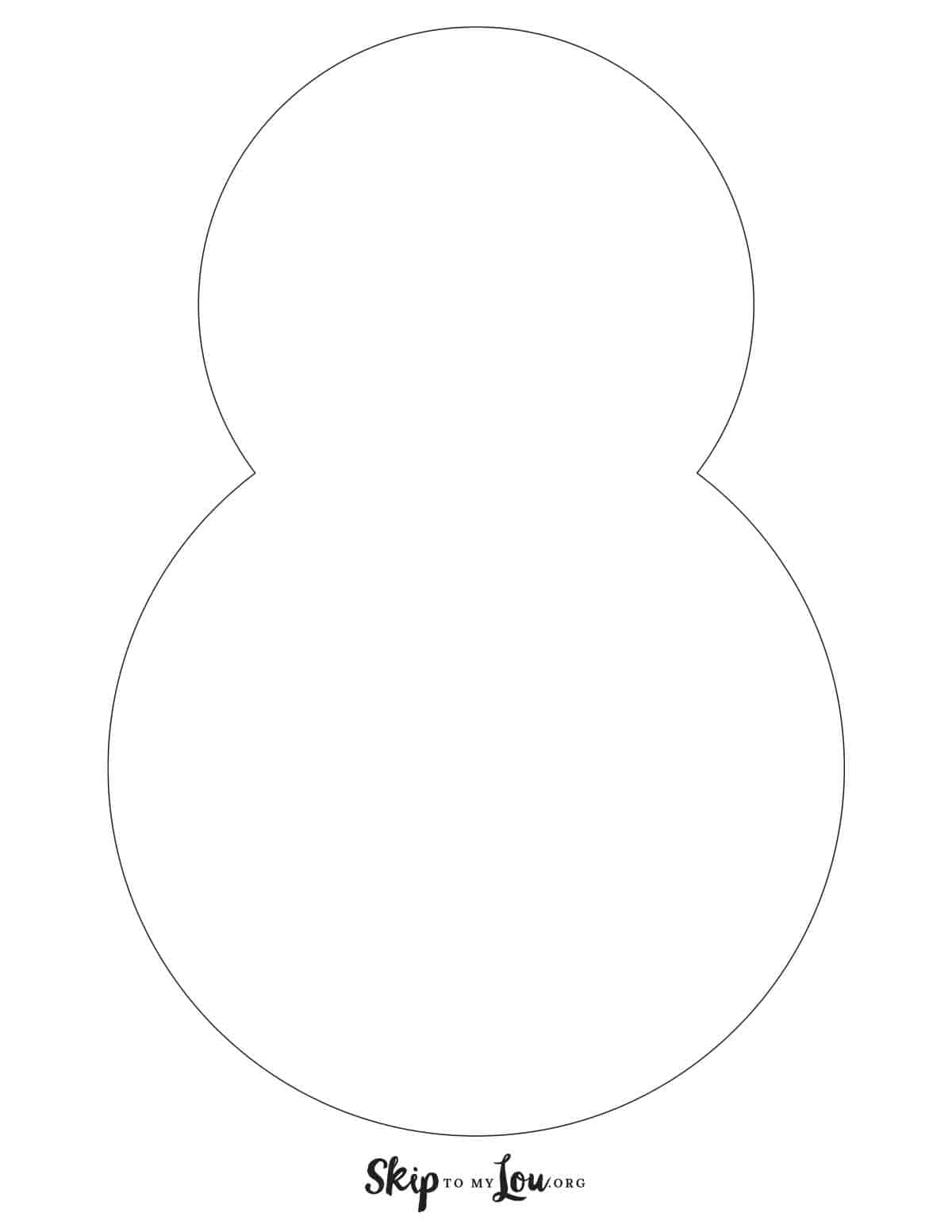 single snowman template