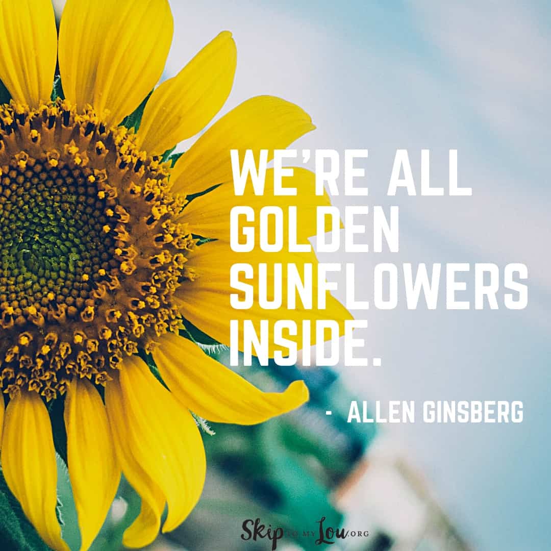 were all golden sunflower quote Allen Ginsberg
