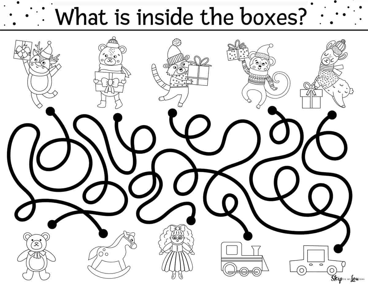 Christmas Worksheet Maze