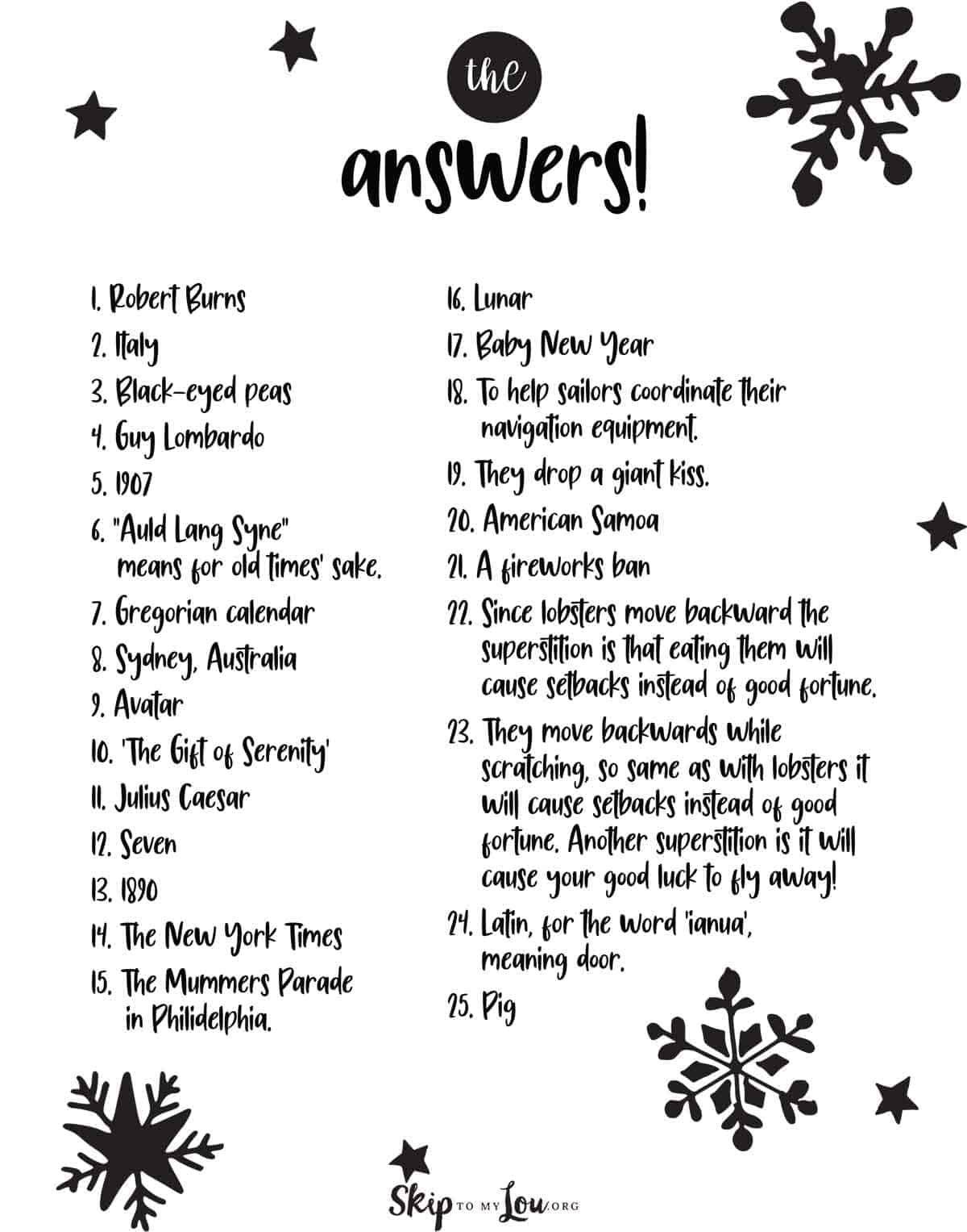 new years eve trivia questions answers