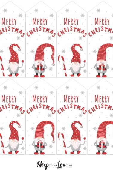 gnome gift tags