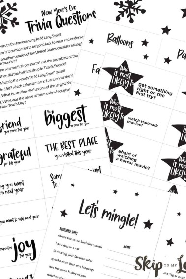 printable new year games