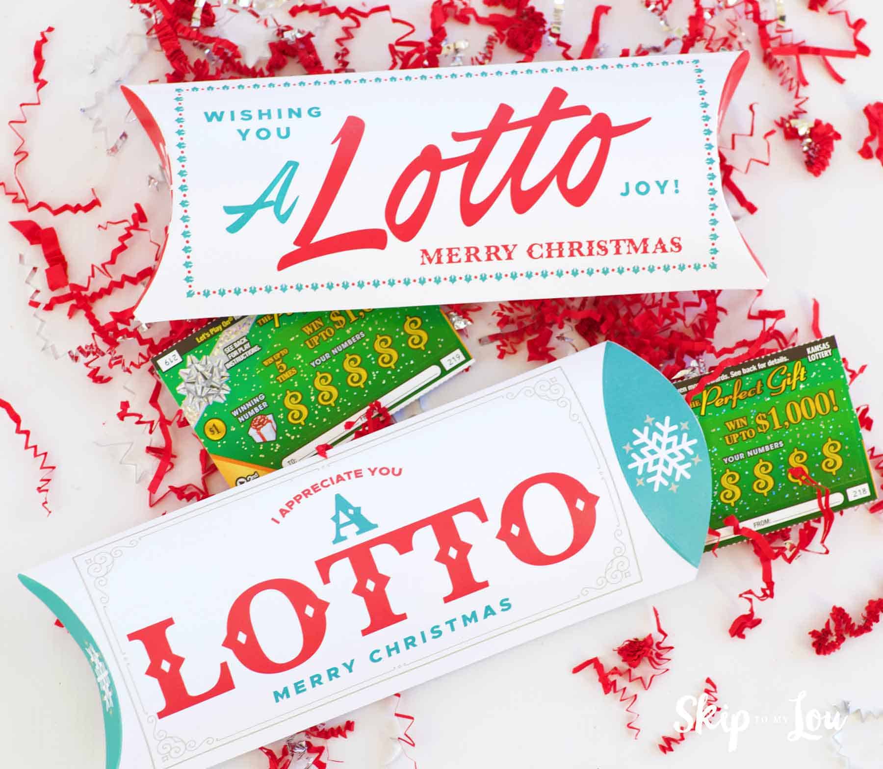 lottery ticket Christmas gift idea