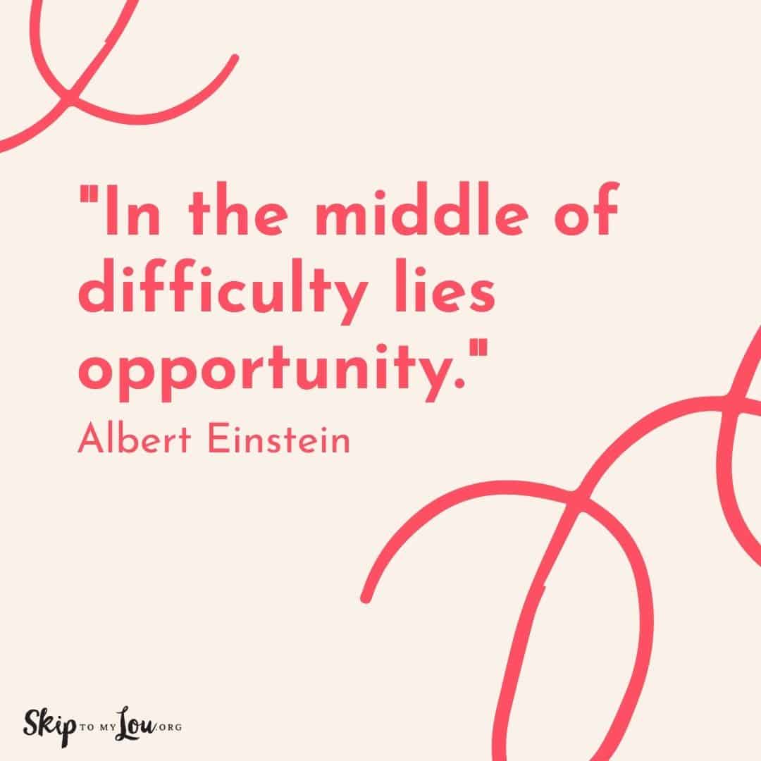 Good Vibes quotes In the middle of difficulty lies opportunity Albert Einstein