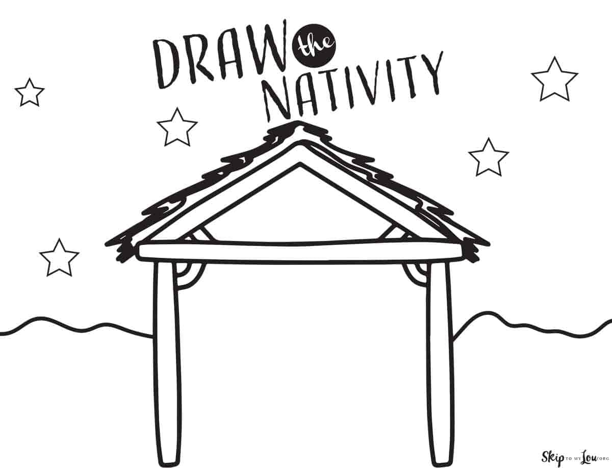 Draw the Nativity free printable prompt