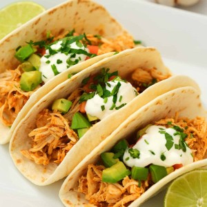 shredded chicken tacos