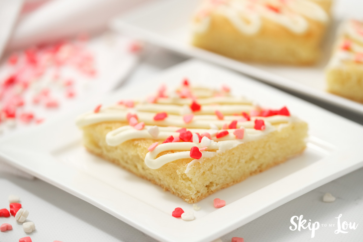 sugar cookie bar on white plate