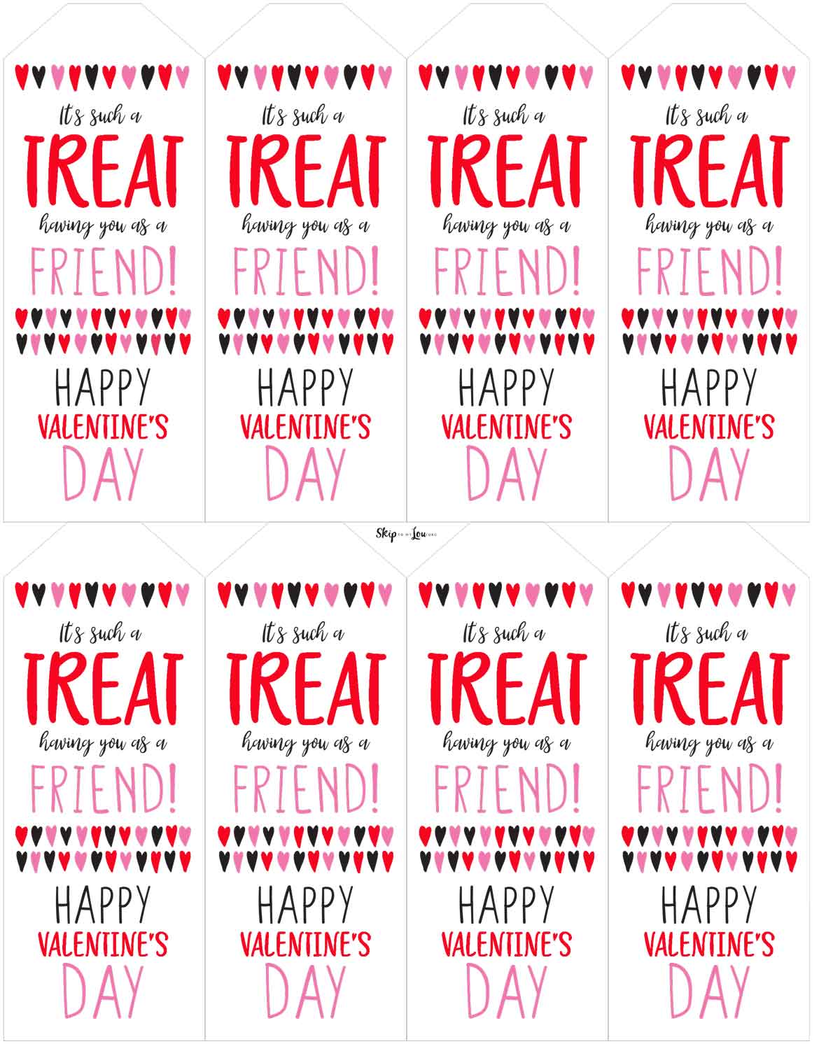 Gift tag that says its such a treat having you as a friend