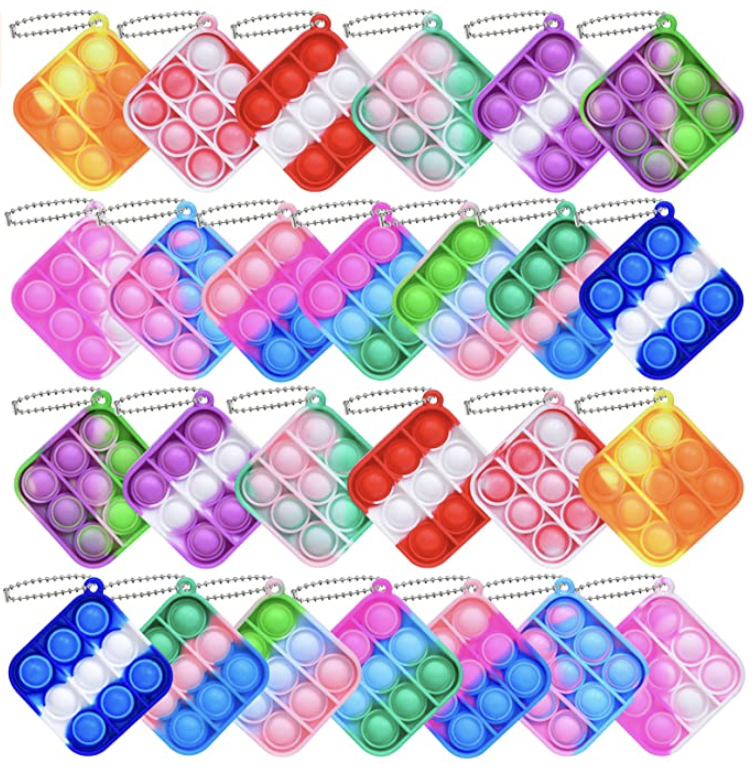 colorful pop it keychains