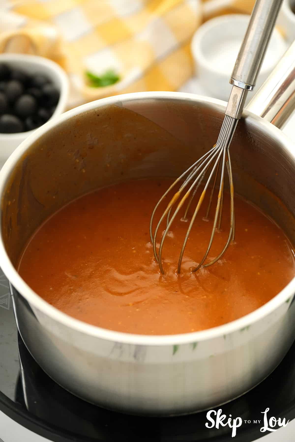Slowly stir in the broth and allow to thicken for you easy vegan enchiladas.