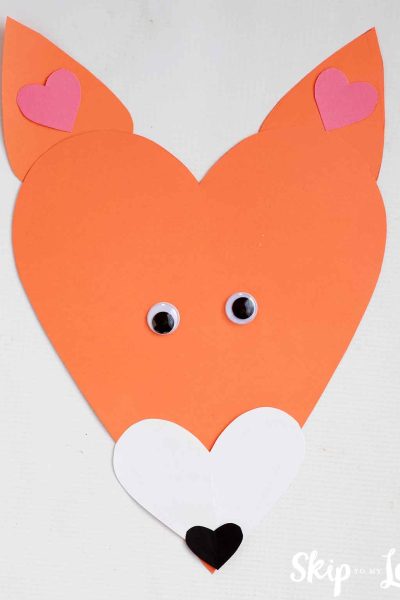 fox made out of hearts