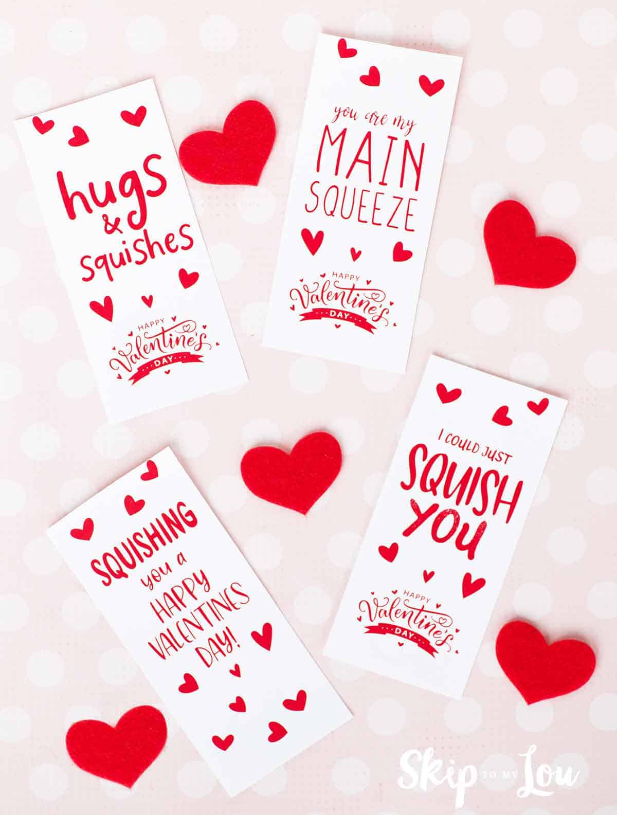 squishy printable Valentine cards