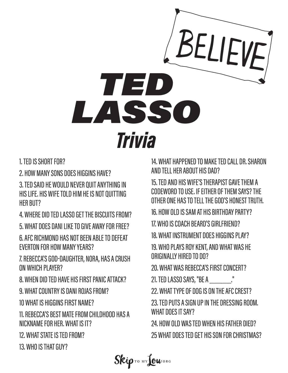 ted lasso trivia questions