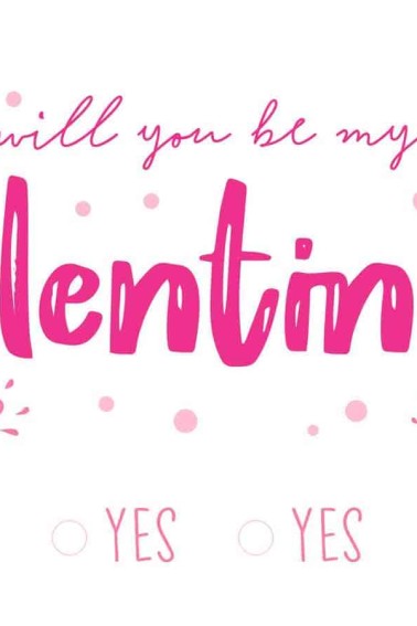 will you be my valentine printable card