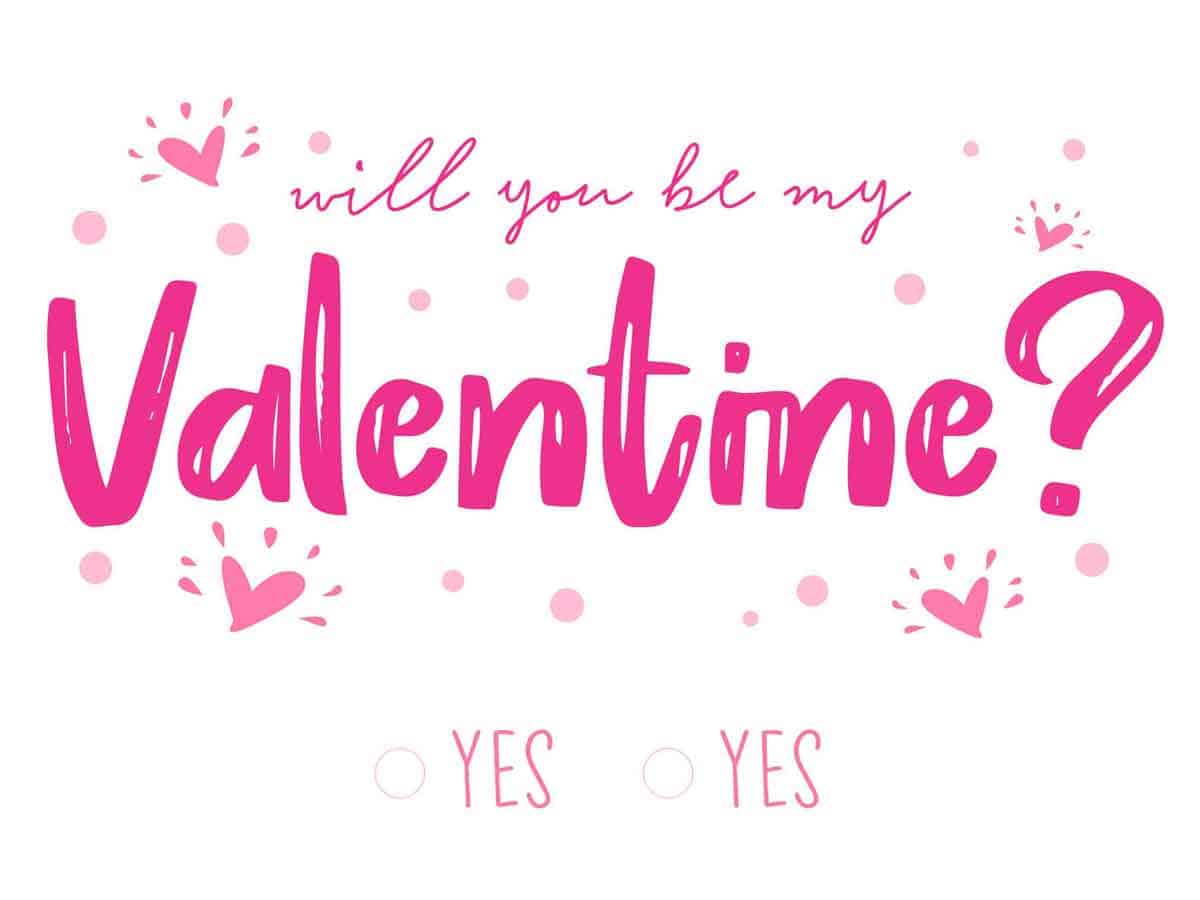 will you be my valentine yes yes free printable card.