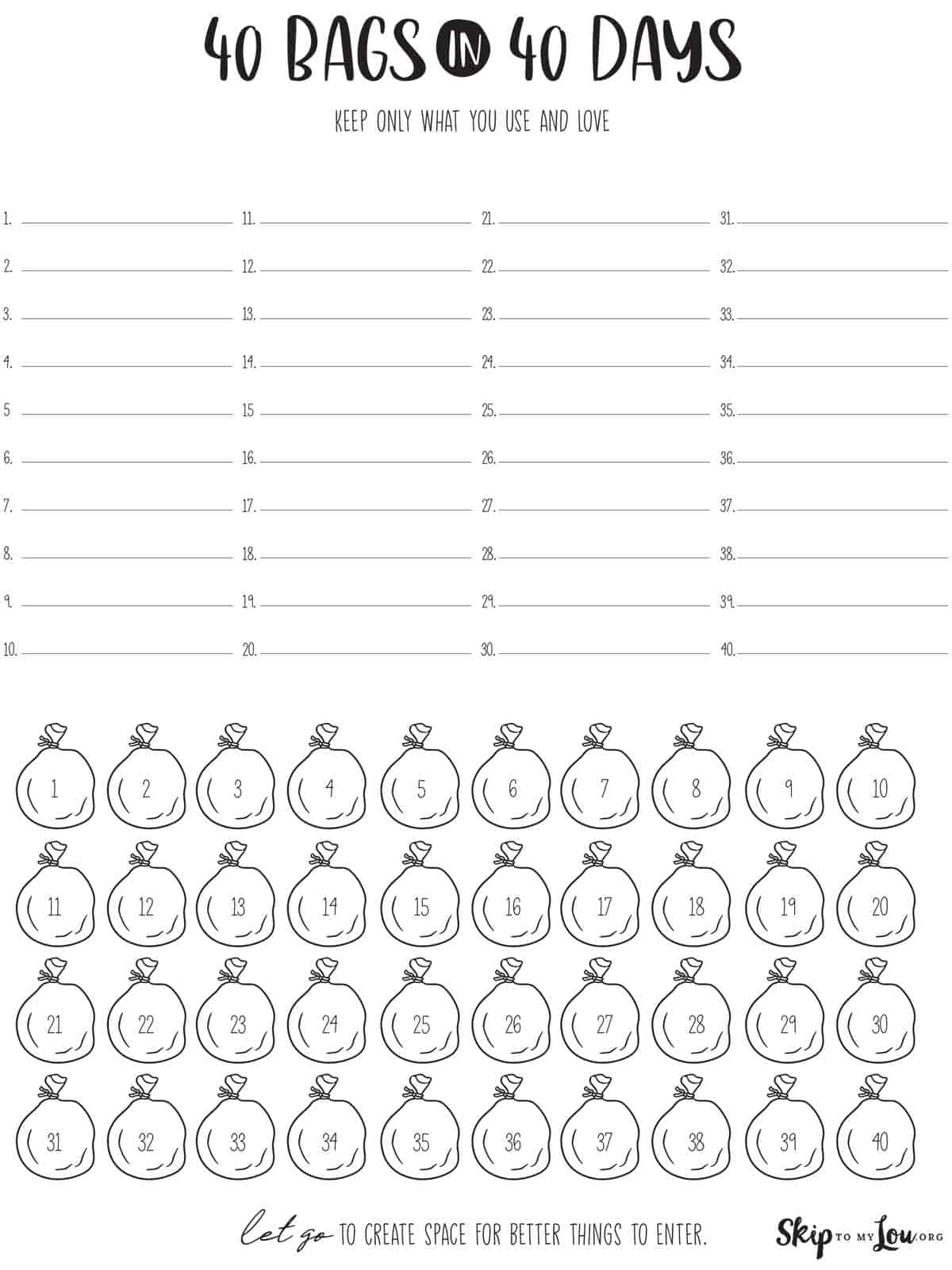 40 bags in 40 days download
