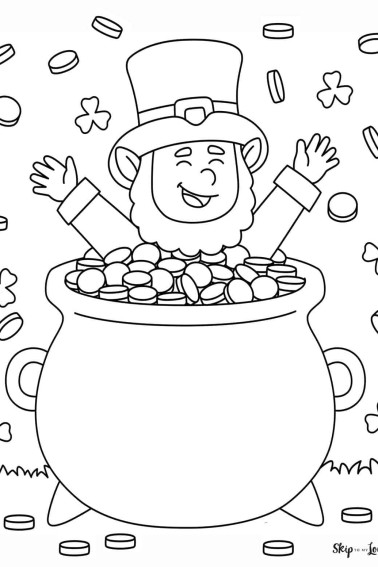leprechaun with pot of gold