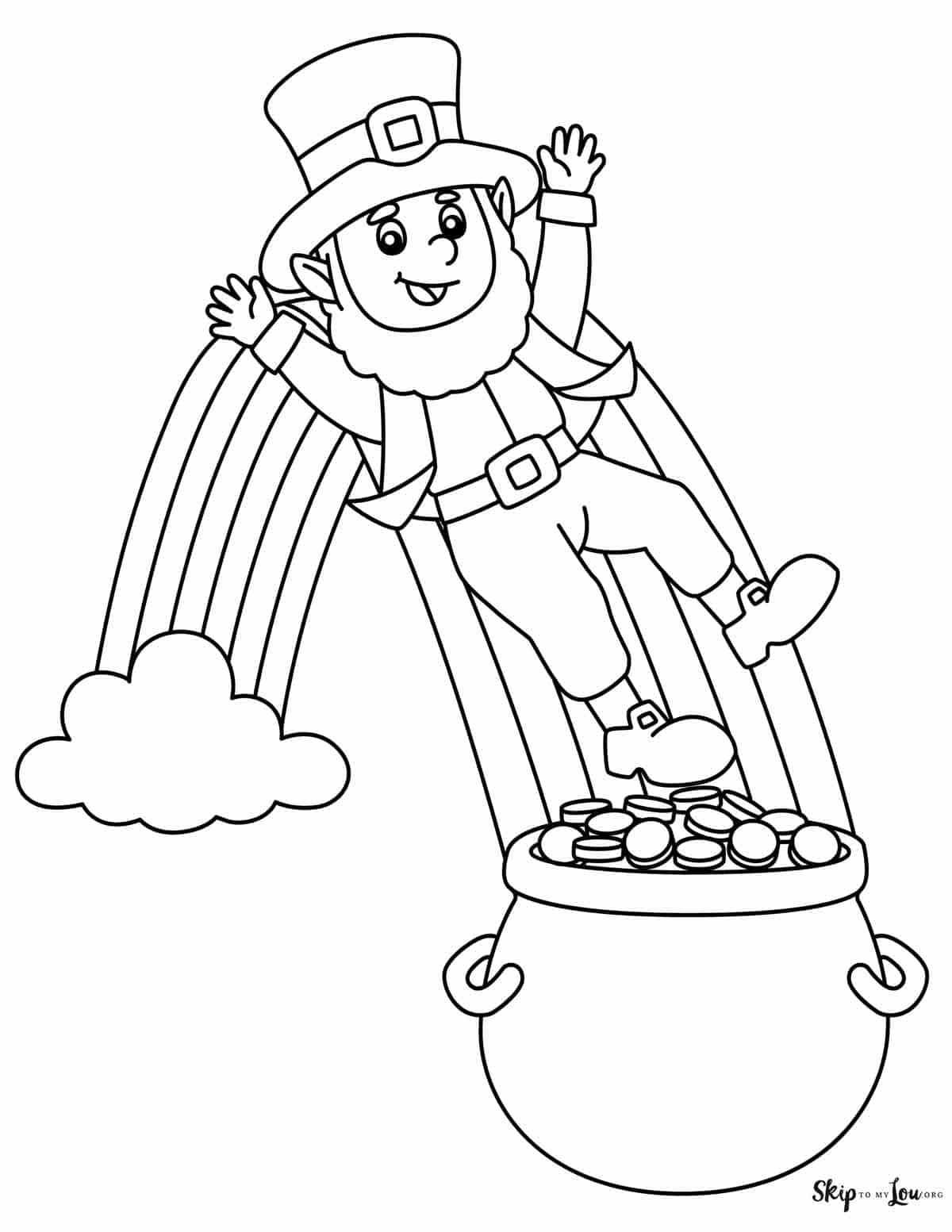 leprechaun coloring page