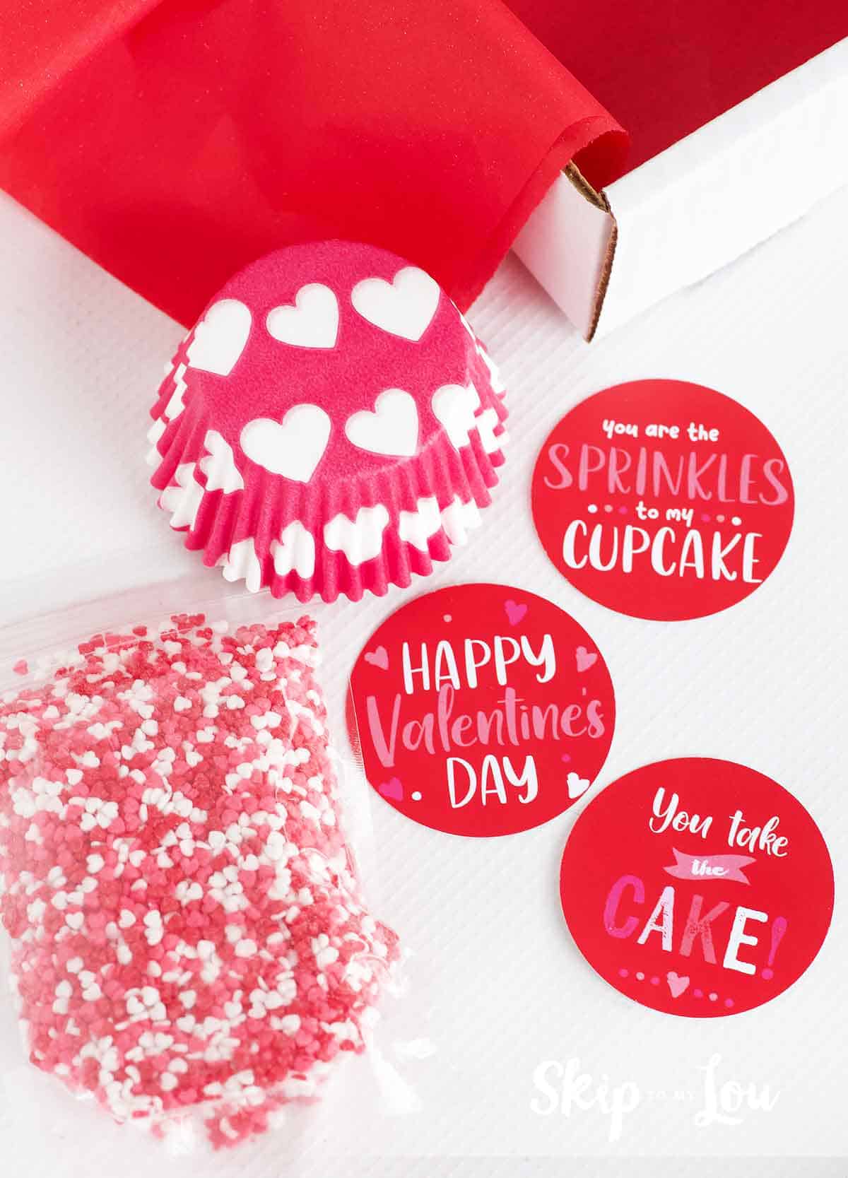 baking cups sprinkles stickers for cute gift