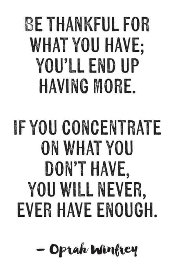 Oprah gratitude quote