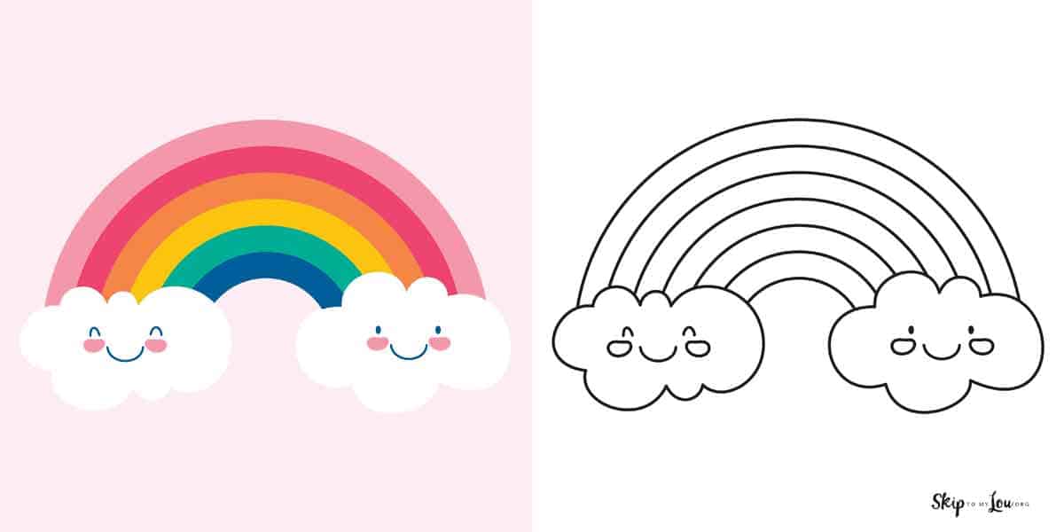 rainbow coloring page