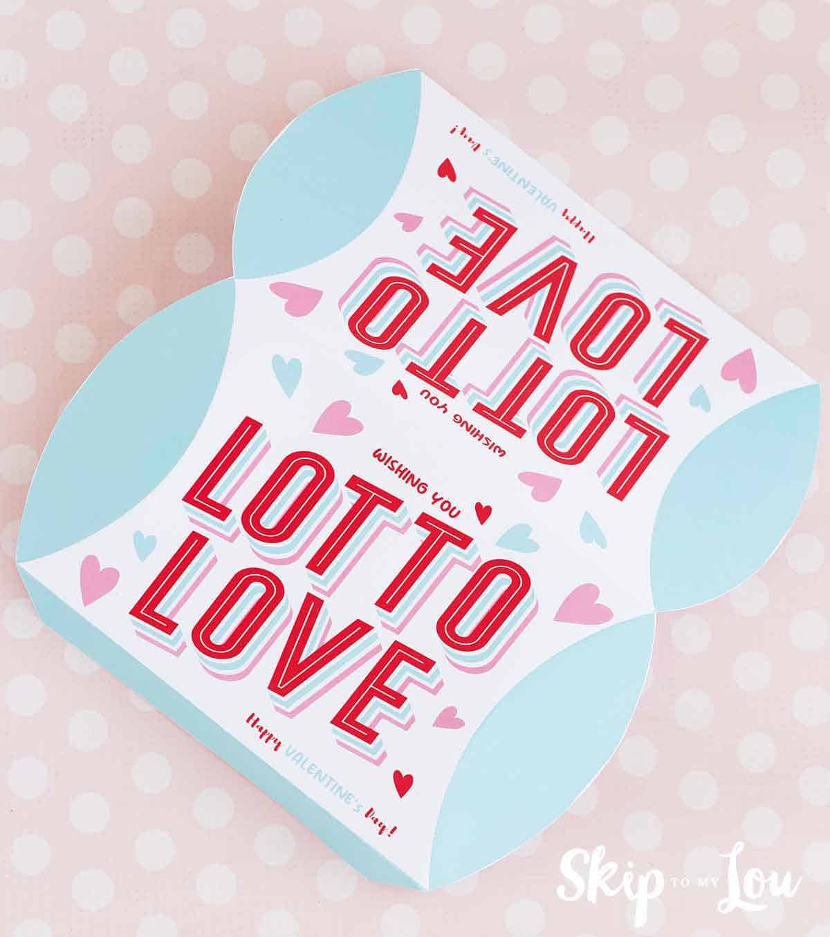 printable pdf downloaded and cut for lot to love  lottery ticket pill box