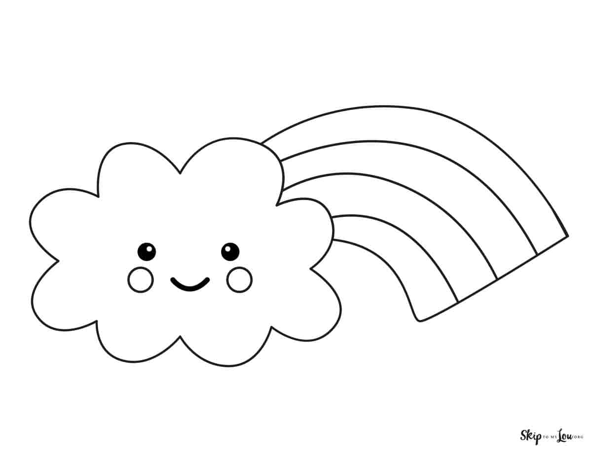 preschool rainbow coloring page