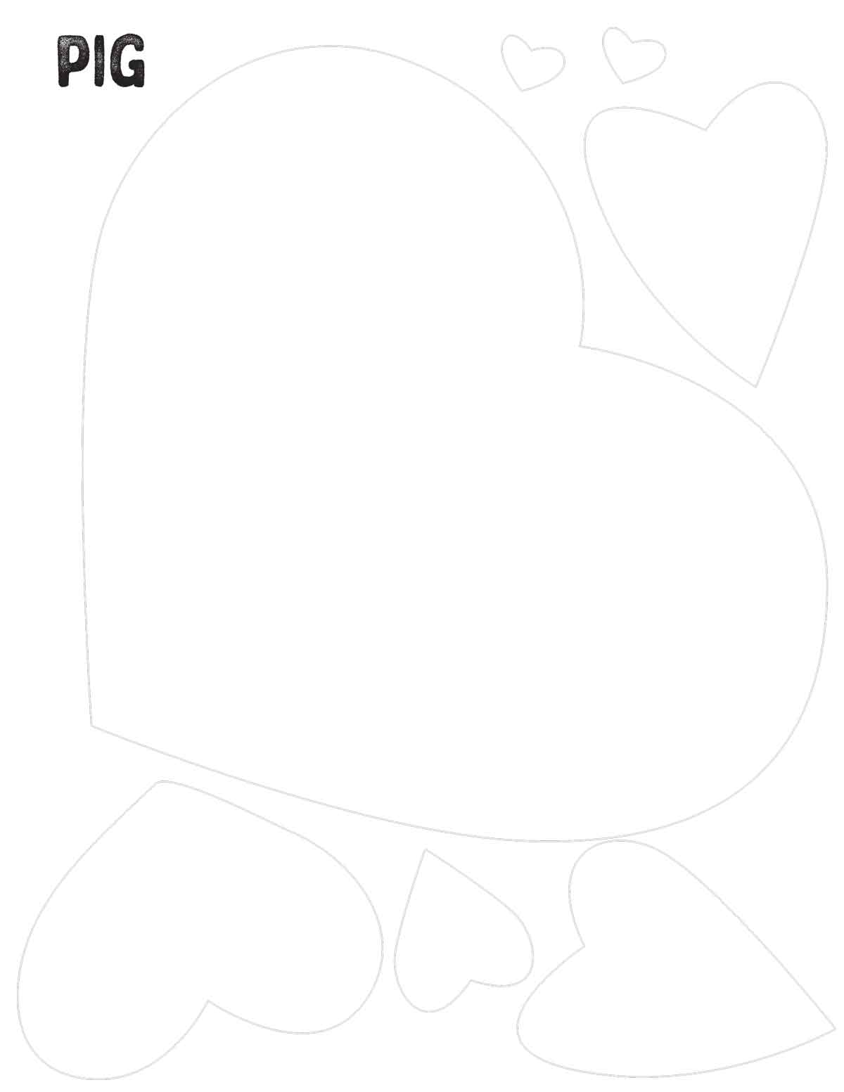 heart outline for pig heart animal