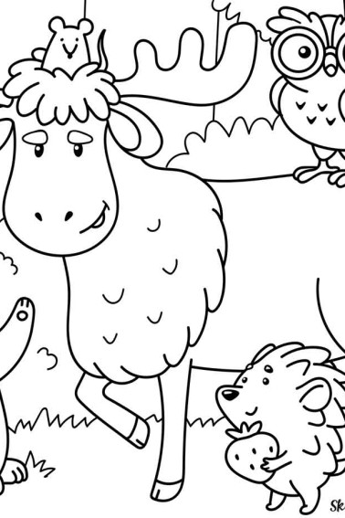 moose coloring page