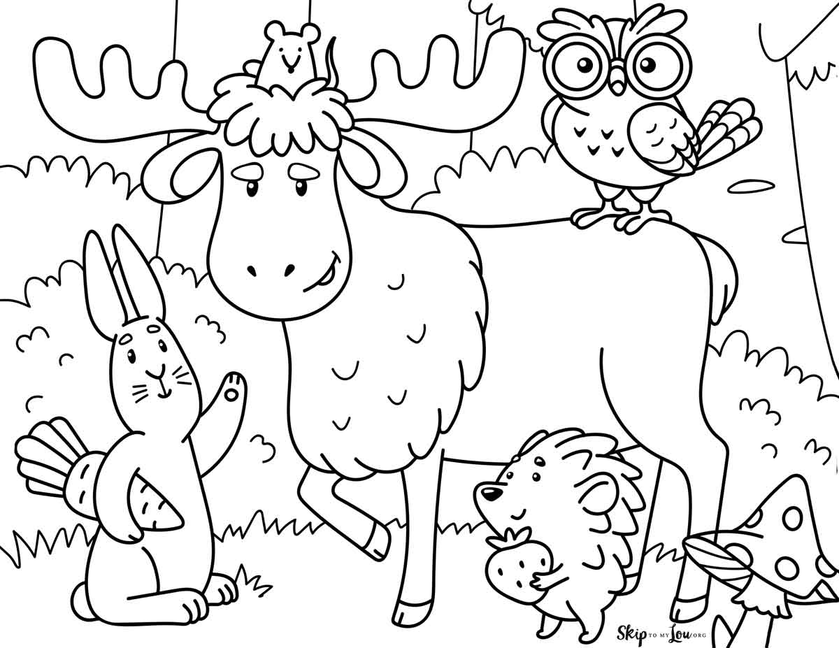 moose coloring page