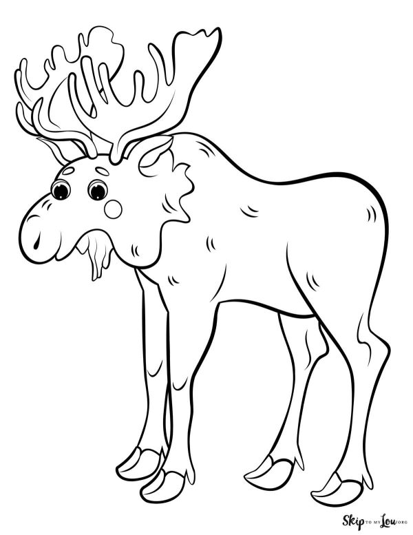 moose coloring page