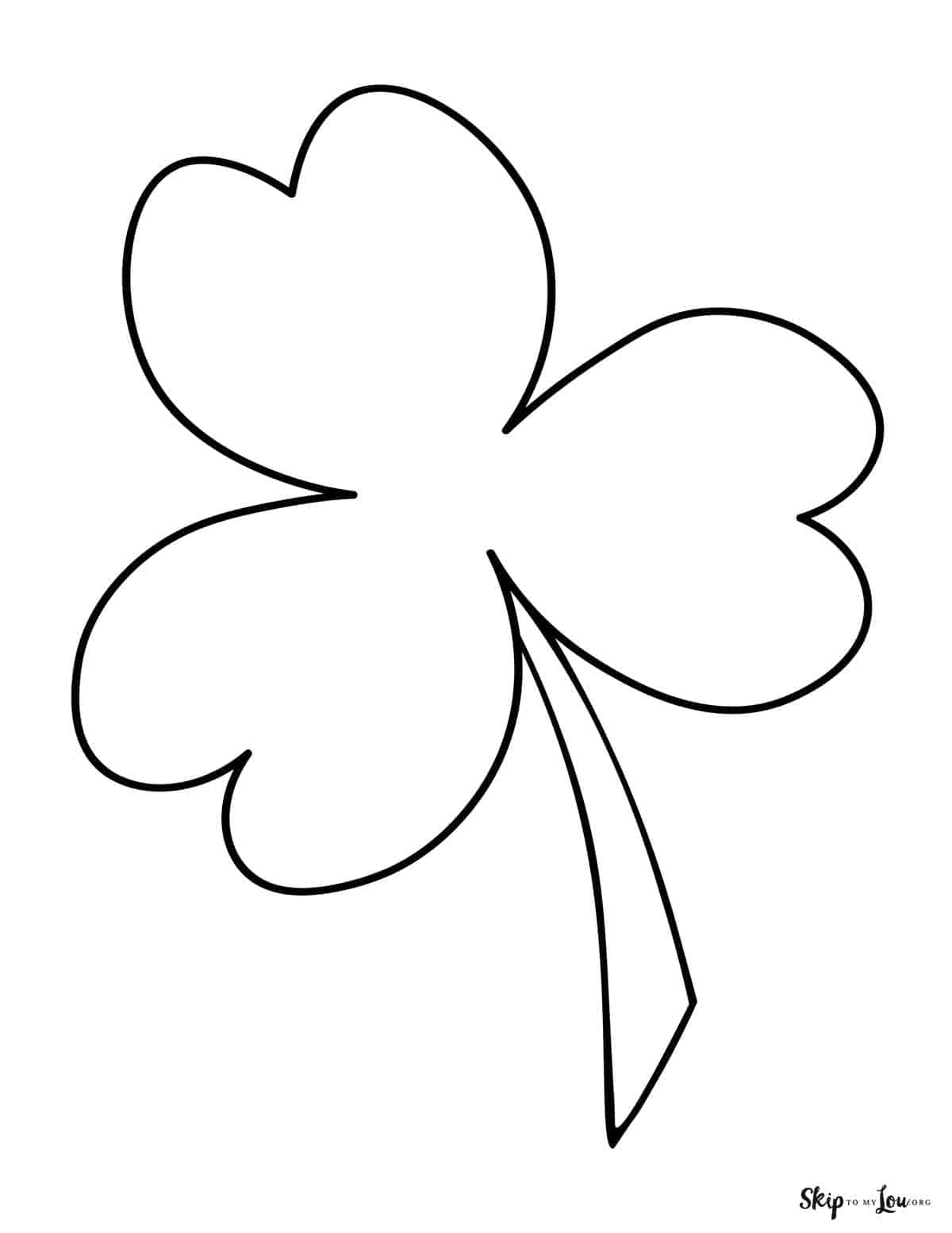 simple shamrock coloring page