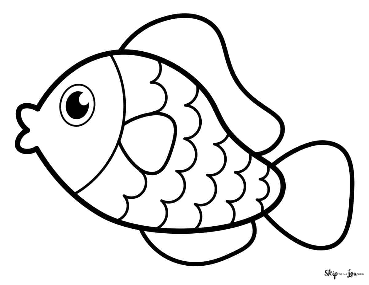 rainbow fish coloring page