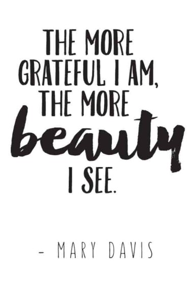 the more grateful I am the more beauty I see gratitude quote