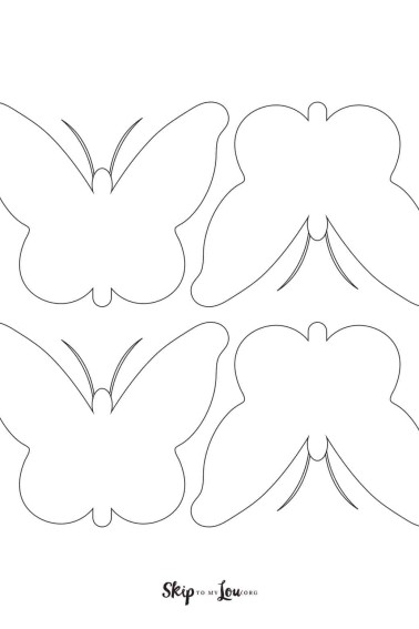 simple butterfly 4 to a page