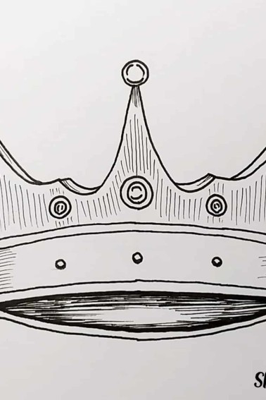 last add shading to the crown drawing